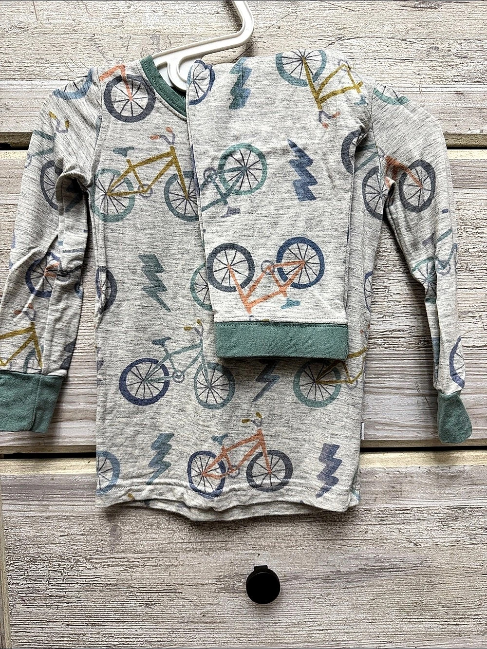 Little Sleepies Let’s Ride Baby 12-18M Long Sleeve Gray & Blue